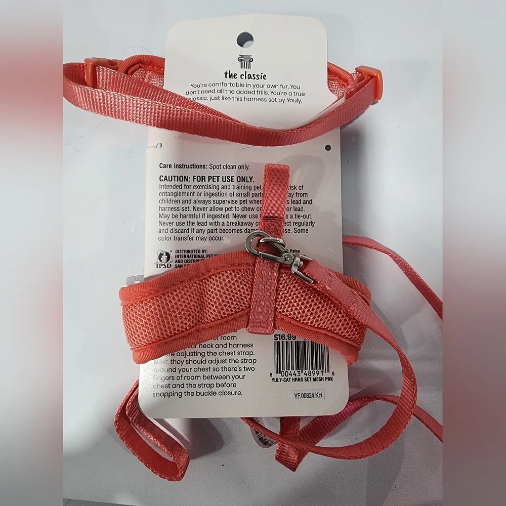 Youly Coral Cat Harness Set